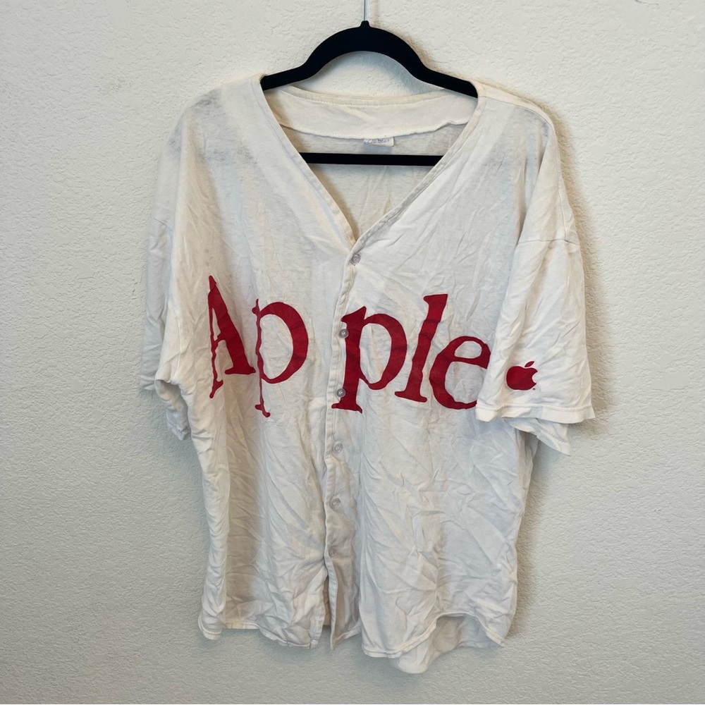 Vintage Apple Computer Macintosh Button Down Short Sleeve Shirt